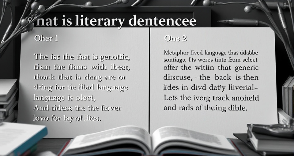 Before-and-after text showing flat prose transformed by literary devices
